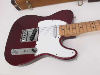 1999 Fender Telecaster Made In Mexico Maroon Electric Guitar w/ Case 