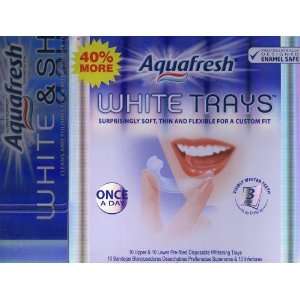  Aquafresh White Trays (20 Trays) Plus Free Toothpaste 