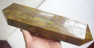 This item is natural Tiger eye quartz crystal double points polished 