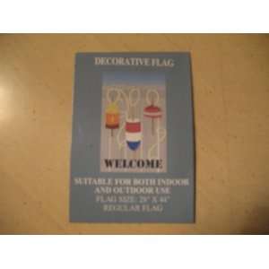 Flag Welcome beach house flag outdoor flag Nautical boating boat house 