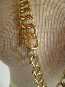 Vtg 80s COCO CHANEL Gold Chain Belt Necklace  