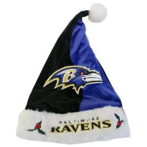 Baltimore Ravens Color Block Santa Hat