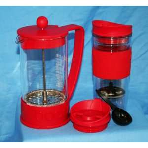Bodum Coffee & Tea Press Set for Home and on the Go with Travel Mug 