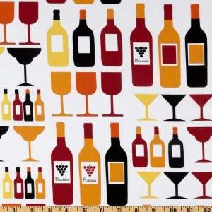  44 Wide Cheers Drinks Apricot Fabric By The Yard Arts 