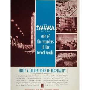  1964 Ad Sahara Hotel Las Vegas Del E. Webb Corporation 