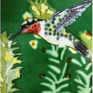    Hummingbird Humming Bird Ceramic Wall Art Tile 8x12