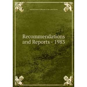   Reports   1983 Administrative Conference of the United States Books