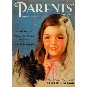  Cover Parents Magazine Emmett Watson Girl Scottie   Original Cover