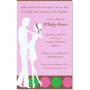  In Due Time Pink Baby Shower Invitations