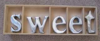  Silver S W E E T Decorative Letters