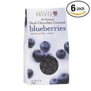 Harvest Sweets Dark Chocolate Covered Blueberries, 3.5 Ounce (Pack of 