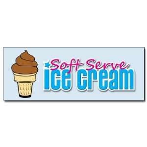  48 SOFT SERVE CHOCOLATE ICE CREAM DECAL sticker shop 