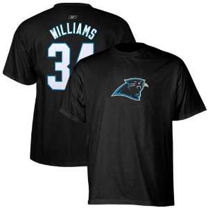 Reebok Carolina Panthers #34 DeAngelo Williams Black Scrimmage Gear T 