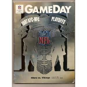  1987 NFC Divisional Playoff program Vikings @ 49ers 