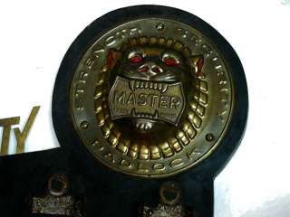 Rare old QUALITY MASTER PADLOCK lock display MILWAUKEE  