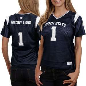  Penn State Nittany Lions #1 Ladies Navy Blue Sideline Football 