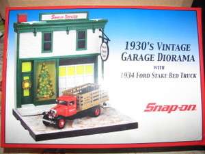 NIB Snap On tools collectible gift set 1930s vintage garage diorama 