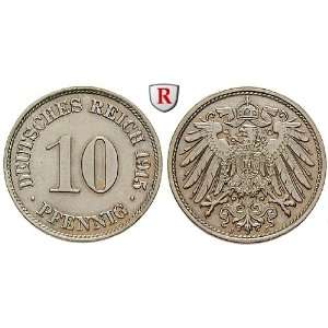  1915 J German 10 Pfennig    Extra Fine 