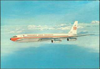 PORTUGAL RARE OLD BOEING 707 TAP AVIATION POSTCARD LOOK  