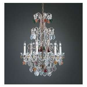   Lamps 2247 Crystal Chandeliers in Hand Formed Bronze With Lead Crystal