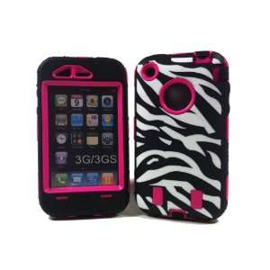  Armored Core Zebra White/Black Print Case with Hot Pink 