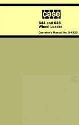 Case 644 and 646 Wheel Loader Tractor Operators Manual  