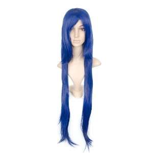  Dark Blue Long Length Anime Costume Cosplay Wig Toys 