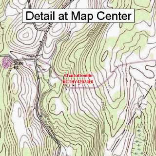  USGS Topographic Quadrangle Map   Charlotteville, New York 
