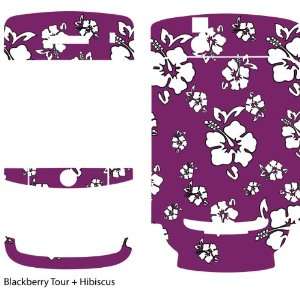  Hibiscus Design Protective Skin for Blackberry Tour Electronics