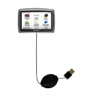  Retractable USB Cable for the TomTom GO 740 with Power Hot 