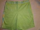 Lilly Pulitzer Womens Shorts Bermuda Lime Green Floral Size 8 RARE 