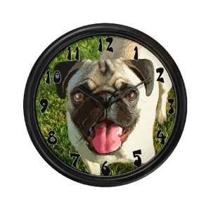  Happy Pug Cool Wall Clock by 