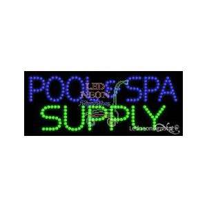  Pool and Spa Supply LED Sign 11 inch tall x 27 inch wide x 