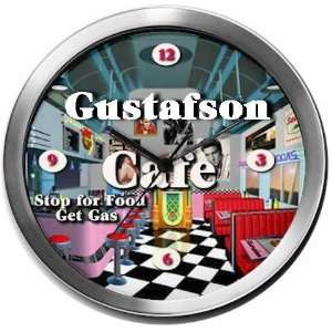  GUSTAFSON 14 Inch Cafe Metal Clock Quartz Movement 