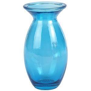  6 Glass Aqua Oslo Vase, Small, Short, Medium Everything 