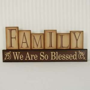 Wholesale Wood Block Set (Family  We Are so Blessed) Only $16.50 Each