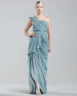 Draped Silk Gown  
