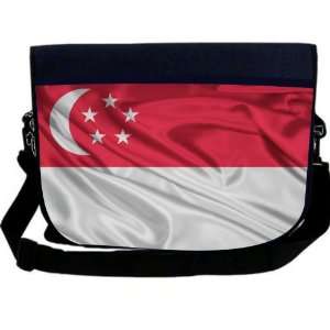  Singapore Flag NEOPRENE Laptop Sleeve Bag Messenger Bag 