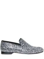 JIMMY CHOO   COARSE GLITTER SLOANE LOAFERS