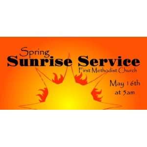 3x6 Vinyl Banner   Church Sunrise Service 