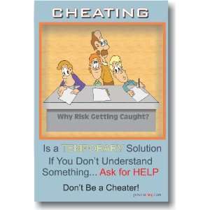   Ask for Help   Dont Be a Cheater   Classroom Motivational Poster