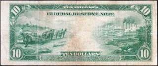Nice Mid Grade 1914 $10 *BOSTON* Fed. Reserve Note  