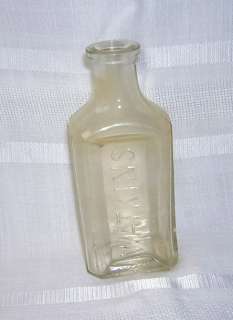 Antique WATKINS Glass Apothecary Medicine Bottle   Very Rare  