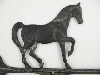 ANTIQUE PRIMITIVE VINTAGE ALUMINUM HORSE WEATHERVANE Estate Sale Find 