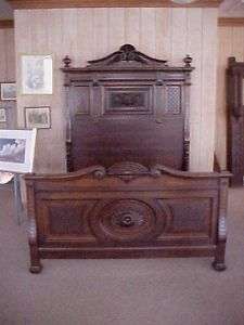 ANTIQUE VICTORIAN WALNUT BED DRESSER 1890S  