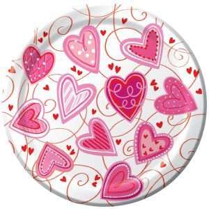  Designer Hearts 7 inch Plates