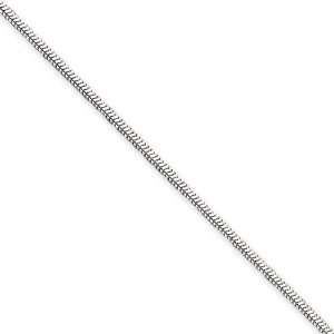  30 Inch Sterling Silver 1.5mm Octagonal Snake Chain 