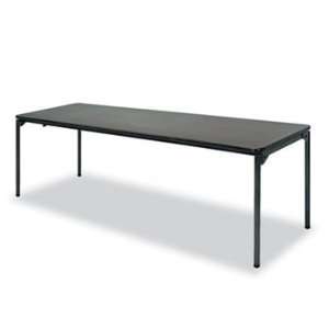 Tuff Core Premium Commercial Folding Table, 96w x 30d, Dark Woodgrain 