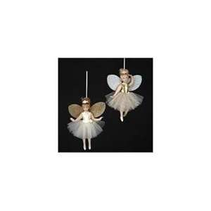  Club Pack of 12 Ivory and Gold Fairy Doll Christmas 