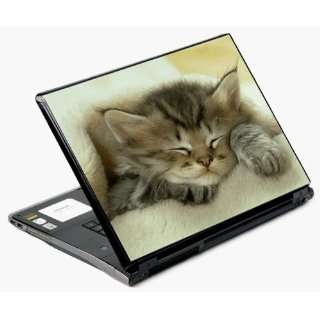  15.4 Univerval Laptop Skin Decal Cover   Sleeping Kitten 